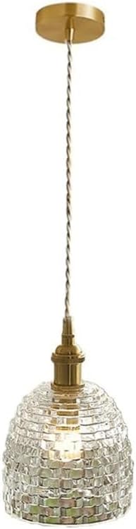 WINDALY E27 Glassp, Hangilight, Height Adjustable, Crystal for Restaurant, Coffee Bar, Kitchen Islandnsion Wire Lights/a/15Cm-B