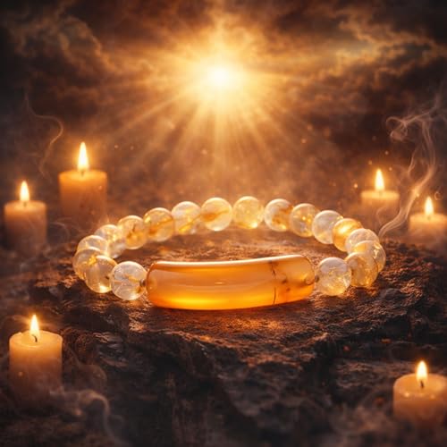 Image of Japam Citrine Success Bracelet for Prosperity, Good Luck and Positive Energy | Crystal Band to Boost Confidence, Focus and Abundance | Lucky Wealth Bracelet for Men and Women