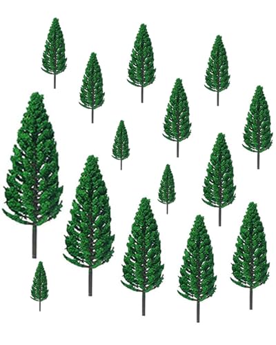 FUGLUS Alberi Modello Misto,Albero di Diorama,Modello Misto Alberi,Modello Alberi in Miniatura, Alberi Ferroviari Scenario, Alberi Decorazione Modello, Alberi Treno Modello, per Paesaggio DIY,15 pcs