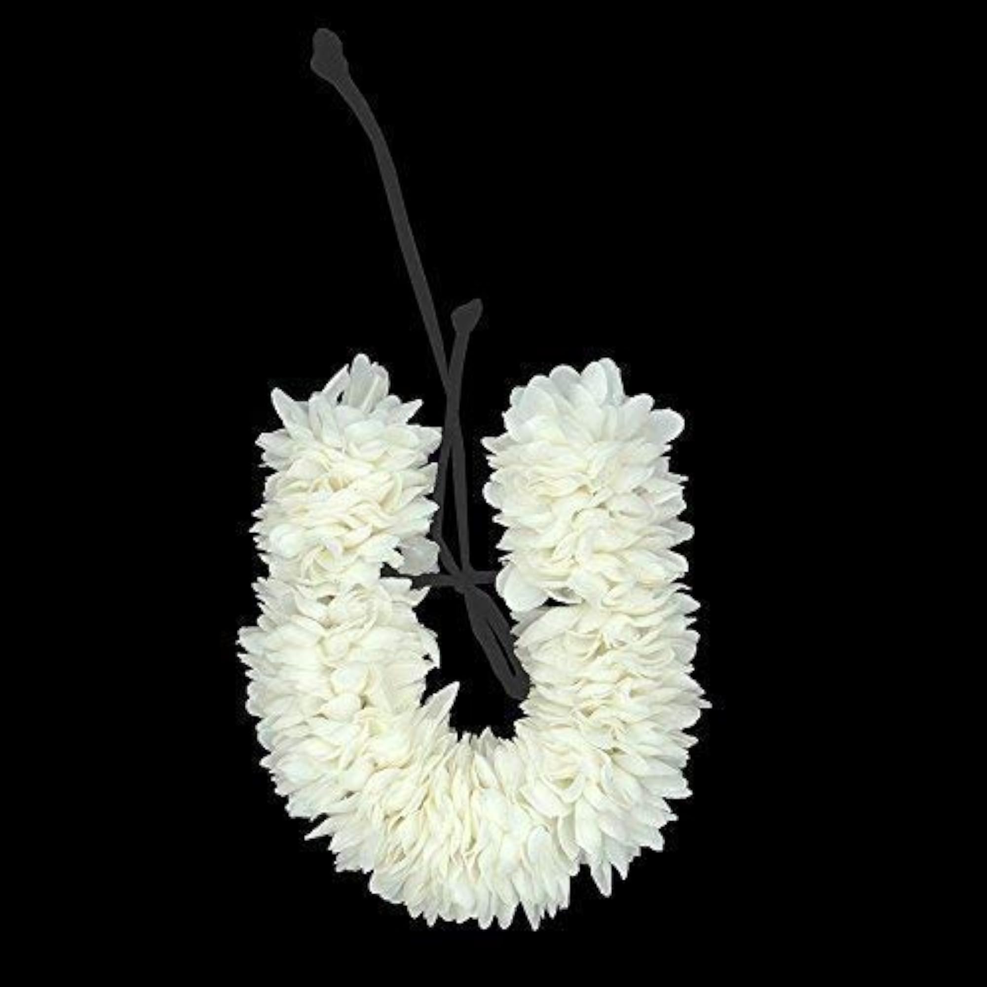 World White Cloth Gajra Veni Pro Basic Clip-on Hair Accessories
