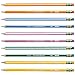 Ticonderoga X13910 Striped Wood-Cased Pencils, 2 HB Soft, Pre-Sharpened, 10 Count, Assorted Colors