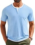 Wayleb Camiseta de Verano para Hombre Manga Corta Cuello Redondo Estilo Casual Clásica con Bloques de Color