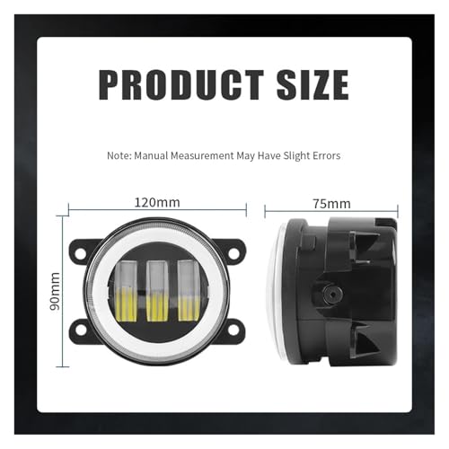 Faros Angel Eyes para coche con luz diurna DRL doble color antiniebla de alta intensidad 4x4 4