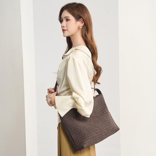 Bolso tote tejido para mujer minimalista elegante miniatura 6