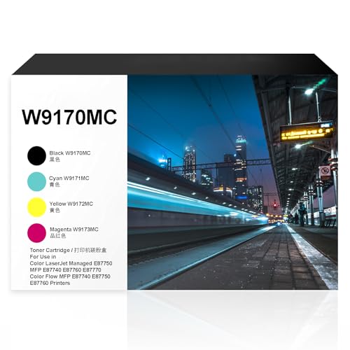 W9170MC Toner Cartridge 4‑Pack Compatible with HP Color LaserJet Managed