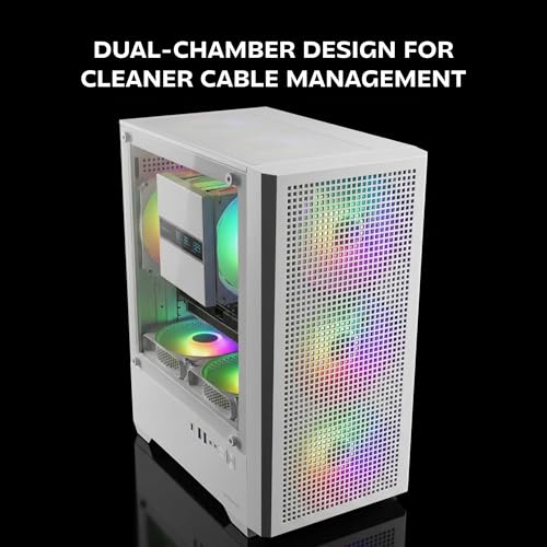 Caja PC cristal templado Mars Gaming MC-Vector con frontal mesh y diseño de doble cámara 3