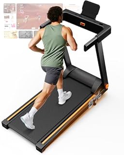 Lacuffy Treadmills for Home Foldable 100x42cm, 136kg Weight Capacity, 12km/h, 8% Incline Folding Treadmill for Heavy People, Raceable Foldable Treadmill with Multi-runner Race, Door to Door Delivery
