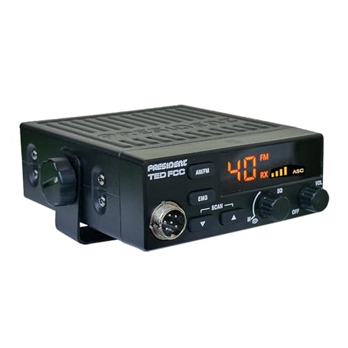 President CB Radio Starter Kit with TED FCC 40-Channel 12-Volt AM/FM CB Radio and Virginia F Magnet-Mount Antenna