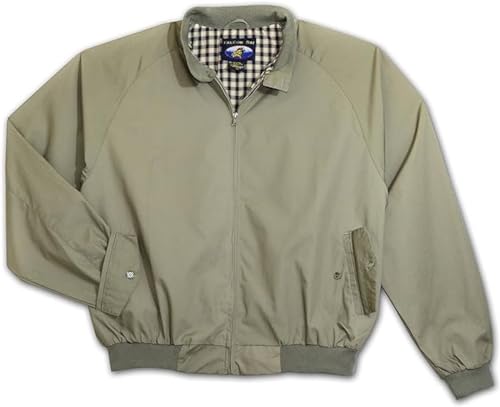 Regular and Big and Tall Classic Barracuda Lightweight Casual Jacket in Navy or Tan to 10X Big and 6X Tall