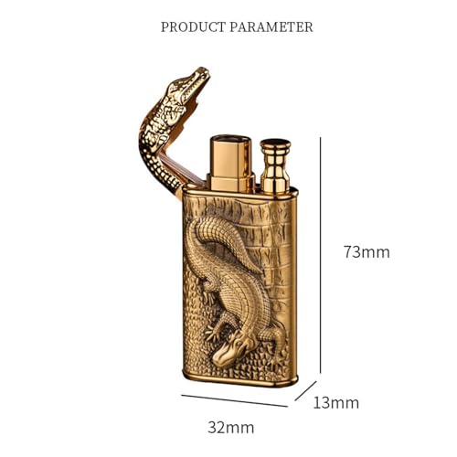 Encendedor metálico antorcha dual llama resistente al viento miniatura 6