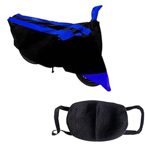 Kandid Blue & Black Two Wheeler Bike Cover for Hero Cbz