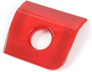 Molduras interiores ABS Interior Del Coche Reposabrazos Caja De Almacenamiento Interruptor Decoración Cubierta Pegatinas Para M&ust&ang 2015 Up Car Styling (Color : Rojo)