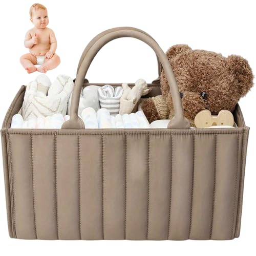 Cadeau de naissance idéal avec cet organisateur de couches et jouets en feutre