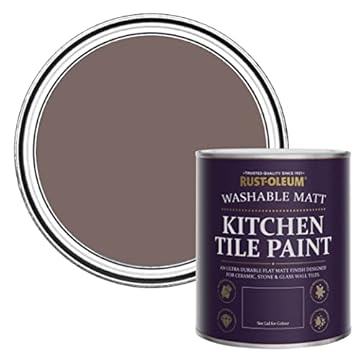 Rust-Oleum Brown water resistant Kitchen Tile Paint in Matt Finish - River’s Edge 750ml