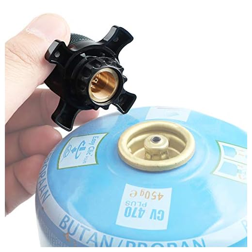 Jeebel Camp Ventilkartuschen Adapter für Campingaz Easy-Click/CV Gaskartuschen Übergang von Bajonetverschluß auf 7/16" Schraubgewinde Anschluß