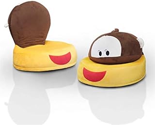 Furniture of America Achellane Microfiber Foldable Kids Monkey Chair in Brown