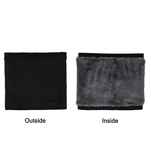 Neck Warmer Winter Knit Fleece Lined Neck Gaiter Heat Trapping Thermal Ski Tube Circle Loop Half Face Mask4