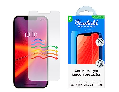 Image of Ocushield Anti Blue Light Tempered Glass Screen Protector for iPhone 13 | iPhone 13 Pro | iPhone 14 | iPhone 16E (6.1 inch) - Protect Your Eyes, Reduce Migraines & Improve Sleep