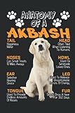 Anatomy Of Akbash: Journal / Notebook / Diary, 120 Blank Lined Pages, 6 x 9 inches, Matte Finish Cover, Great Gift For Kids And Adults