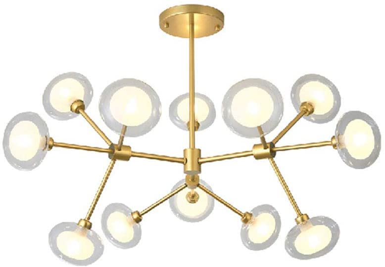 Lustre 12 lumières globe noir pour éclairer un grand salon