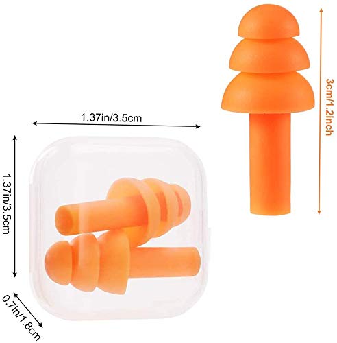 Earplugs For Sleeping, 18 Pairs Silicone Ear Plugs For Swimming With Aluminum Carry Case Noise Reduction For Learning, Hearing Protection, Concerts, Airplanes, Shooting For Woman, Man, Kids (18) #TOP6