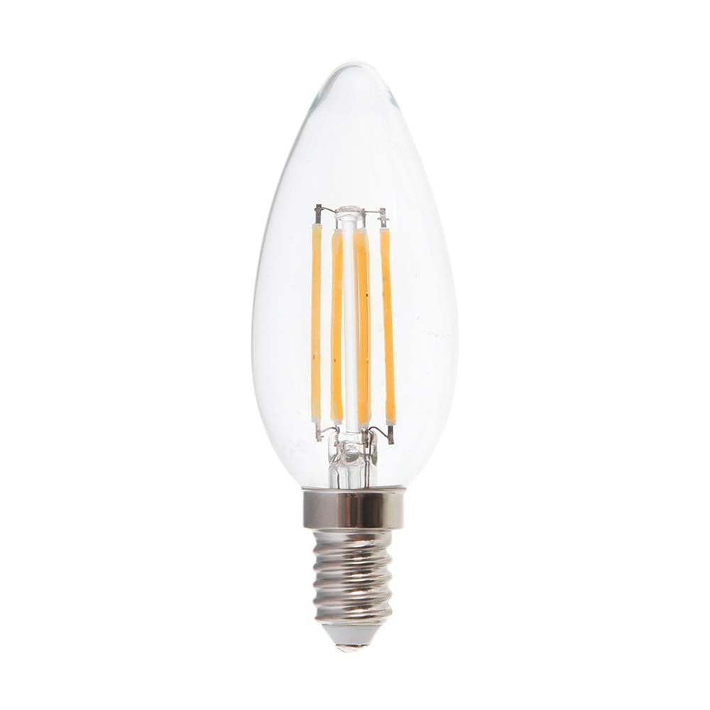 V-TACLED Bulbs - Candle E14 - IP20 - Clear - 5.5 Watt - 600 Lumen - 3000 K - 2 Years