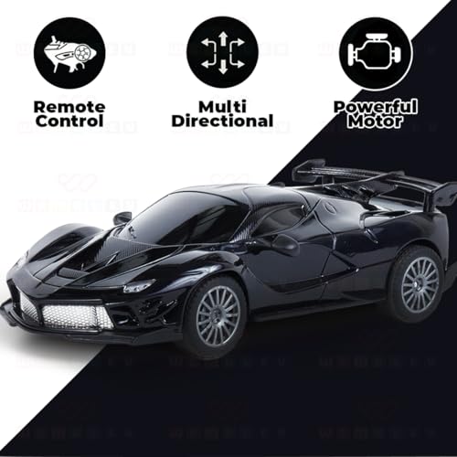 Image of Wembley Fer-rari RC Car High Speed Mini 1:24 Scale USB Rechargeable Remote Control Car for Kids | Racing Car - Black