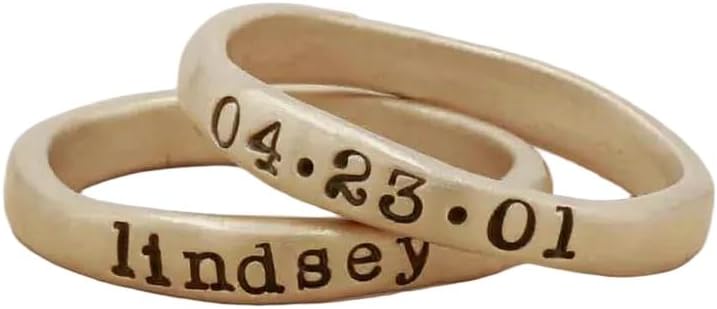 LISA LEONARD DESIGNS Customizable Personalized Ring in 925 Sterling Silver/Yellow Gold Plated/10K & 14K Yellow Gold Jewelry Gift for Her