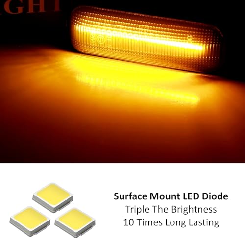 iJDMTOY JDM-Spec Black-Out Smoked Lens Amber Full LED Front Fender Side Marker Lights w/Wiring Pigtails Compatible with 1996-2001 Honda Civic EK EJ EM (Direct Fit JDM, Require Mods for US Models) - Image 4