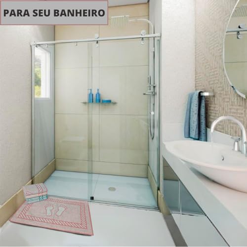 Kit 05 Toalha de Piso Banheiro Atoalhado Felpudo 45x70cm Super Grosso