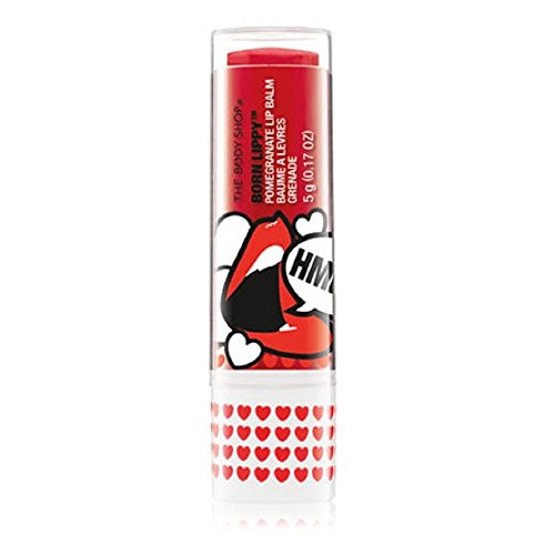 Then Body Shop Born Lippy Stick Balm Lip Tint Pomegranate