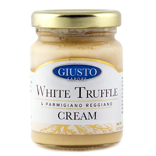 Giusto Sapore Italian White Truffle Cream & Parmigiano Reggiano - 3.17 oz - 12-Pack - Premium Gourmet Truffle Cream - Imported from Italy and Family Owned