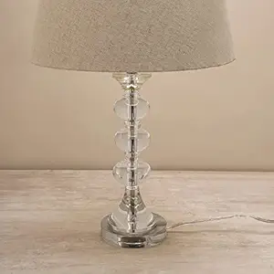 Pure Home + Living Clear Three Ball Crystal Table Lamp Stand (without Shade)