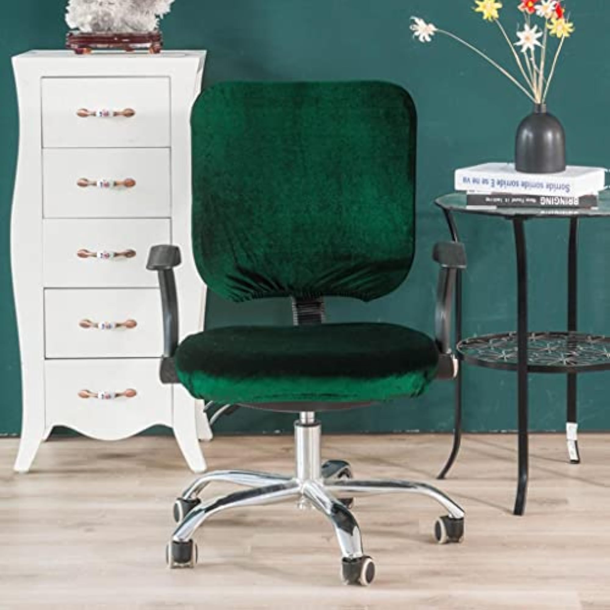 Removable Stretchable Slipcover, Dark Green