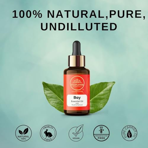 Image of Bay Leaf Essential Oil for Diffuser, Hair, Skin & DIY Candle Making Scent 30ml (1 oz)