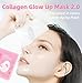 Kicikol Bio Collagen Face Mask Overnight, Korean Collagen Glow up FaceMask 2.0, Instant Firm for Wrinkle Reduction and Pore Minimization - Glow like Glass Skin (1 Pack 4 Piece)