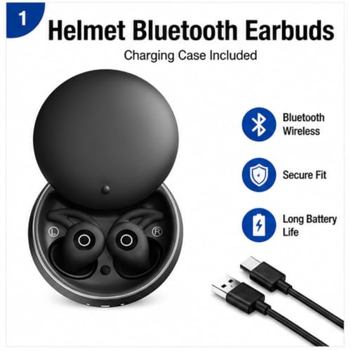 LiveOnce Helmet Friendly Bluetooth Earphones