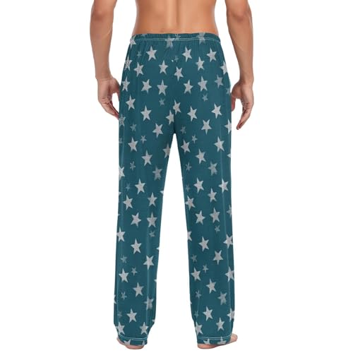 Pentagram Star Men’s Pajama Bottoms Soft Lightweight Lounge Pants with Elastic Drawstring Waist2