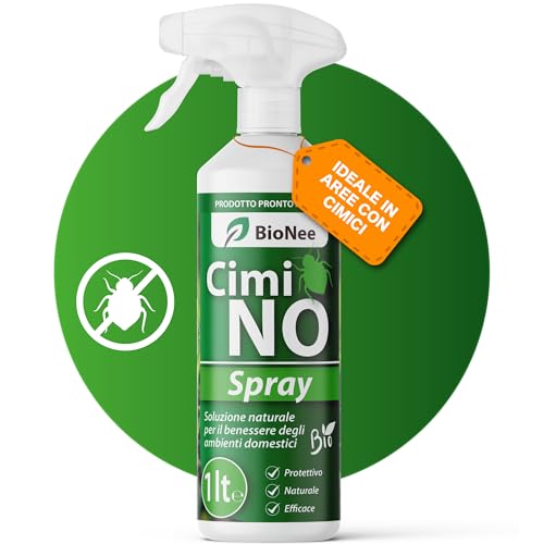 BioNee CimiNO 1 L – Trattamento Naturale contro le Cimici | Protezione Naturale per Casa, Balcone e Infissi | Sicuro, Non Invasivo e Ideale per Ambienti Interni