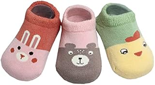Baby Boy Girl Toddler 3-pack Thick Winter Terry Cotton Ankle Socks Non-slip 12-24 Months