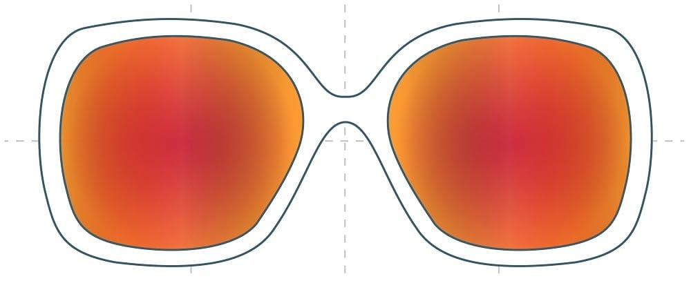 Sunglass Fix Replacement Sunglass Lenses Compatible for Ted Baker Charlotte 56mm (Polarized SFx Ultra Red-Orange Mirror Blue Pair)