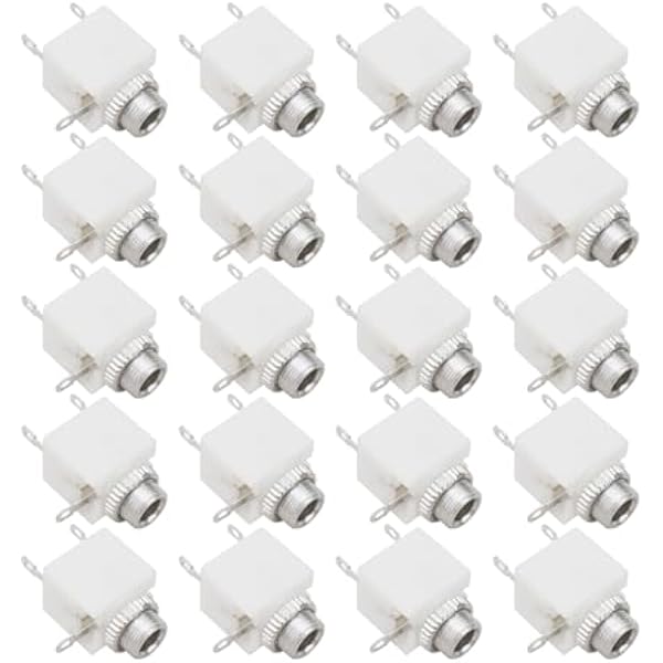 EMSea 20 szt. 3,5 mm mono miniaturowe gniazdo jack z przełącznikiem centralny montaż komponent audio do połączeń zasilacza mono pionowe złącze słuchawkowe audio żeńskie
