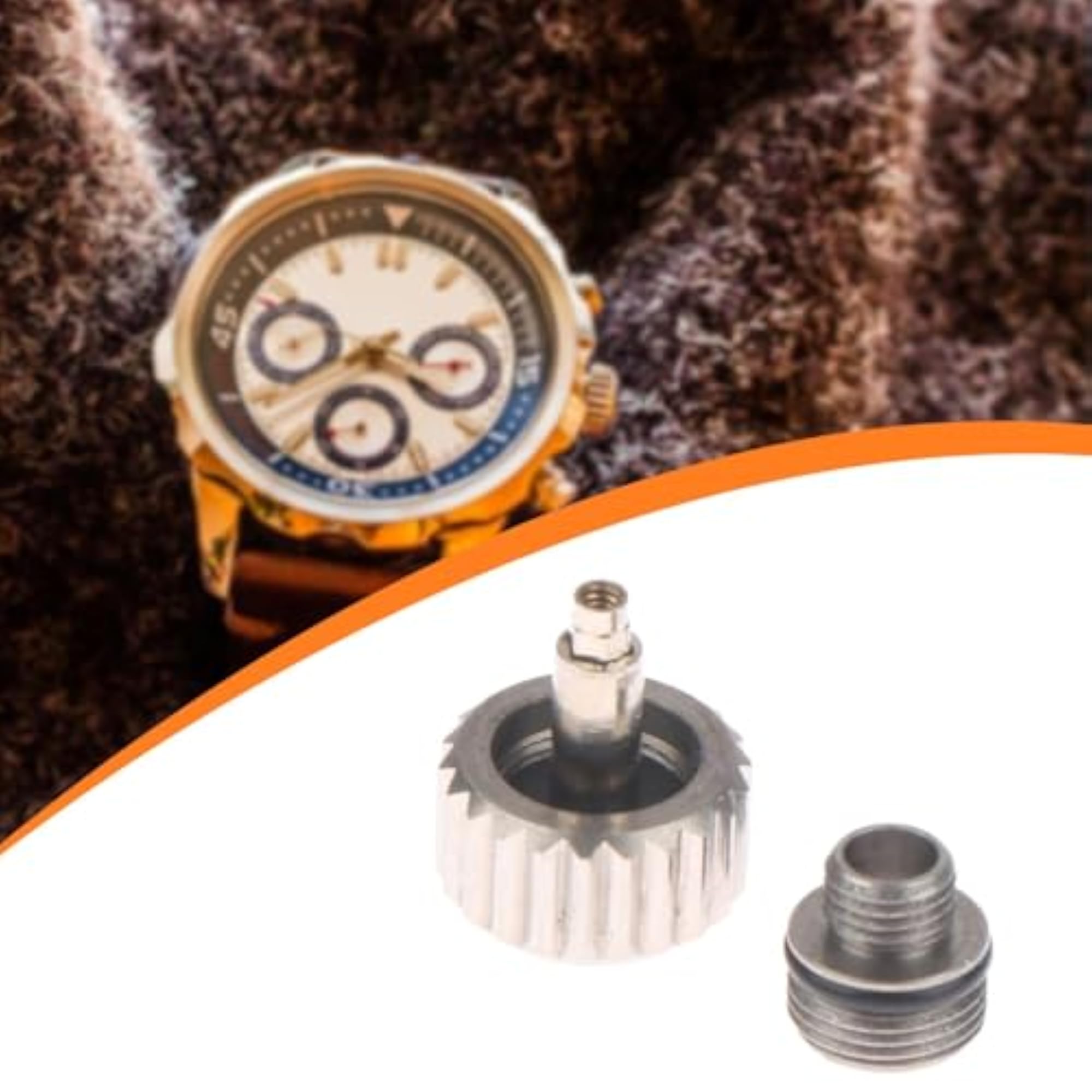 Watch Crown 7mm Part for Watch Repair, Silver