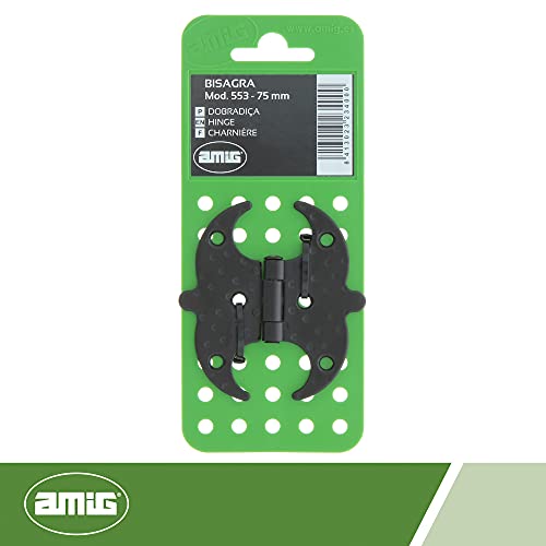 Amig - Schmetterling Scharnier im Schmiede Stil | Gepunktet für rustikale Türen | Für Schränke und Tore | Inklusive Schrauben, Schwarz, 100 x 95 x 1,5 mm, Stahl