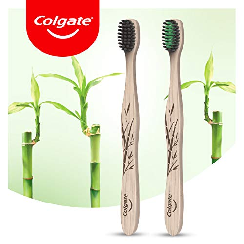 Aktivkohle Zahnbürste Colgate Bamboo Kids mittel für Kinder