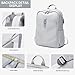 GOLF SUPAGS Laptop Backpack Purse for Women Fits 16 Inch Notebook Casual Daypack Work Travel College Bookbag Fashion Computer Bag (Pale Grey, 16 Inch)