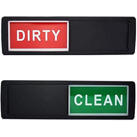 Vila Dishwasher Magnet, Clean / Dirty Sign, Easy to Read, Acrylic Kitchen Tool, Easy Glide Shutter & NO-Scratch Pads, For Home or Office Use,, 1-pc Cover