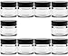 Mikken 10 x Mini Glas-Tiegel 15ml, leere Cremetiegel Cremedosen aus Glas