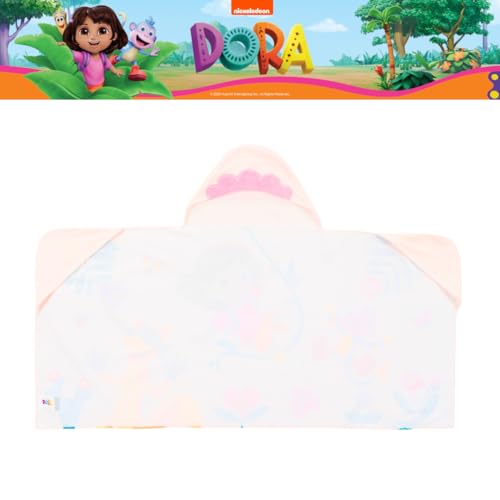 Image of Dora The Explorer Kids Super Soft Bath /Pool /Beach Soft Cotton Terry Hooded Towel Wrap, 24 in x 50 in, (Officially Licensed Product) by Franco