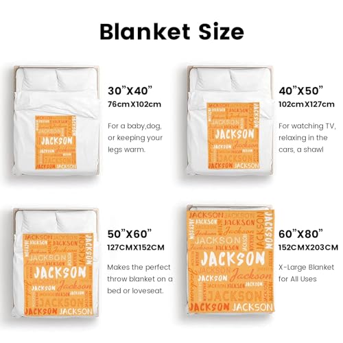 Personalized Name Blanket Customized Baby Blankets for Girls Boys Adults Monogrammed Blankets and Throws Christmas Birthday Mothers Fathers Valentines Day Gift